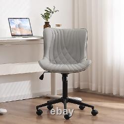 YOUTASTE Ergonomic Office Desk Chair Faux Leather with Wheels Adjustable Home