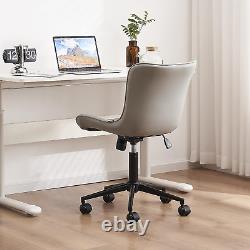 YOUTASTE Ergonomic Office Desk Chair Faux Leather with Wheels Adjustable Home