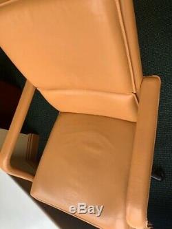 Yellow leather office chair