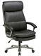 Zeus Black Leather Office Chair Heavy Duty Realspace Executive Padded Graded 95%